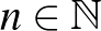 $n\in \mathbb{N}$